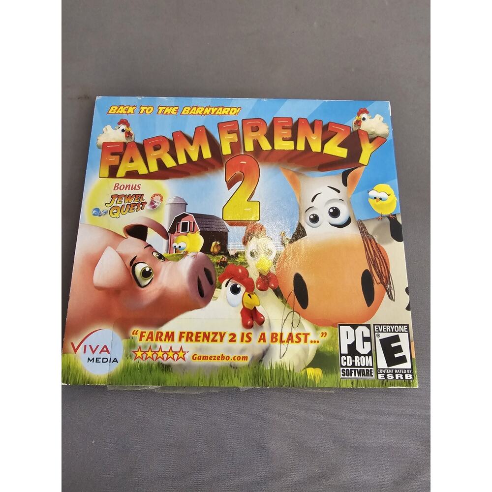 Farm Frenzy 2 Back To The Barnyard Game Farm Animals PC Video Game - One Owner